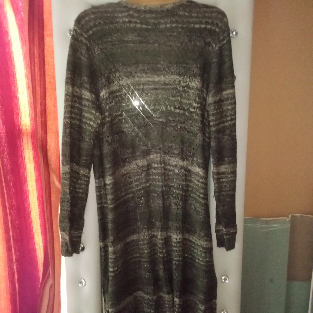 Elegant Striped Long Sleeve Dress